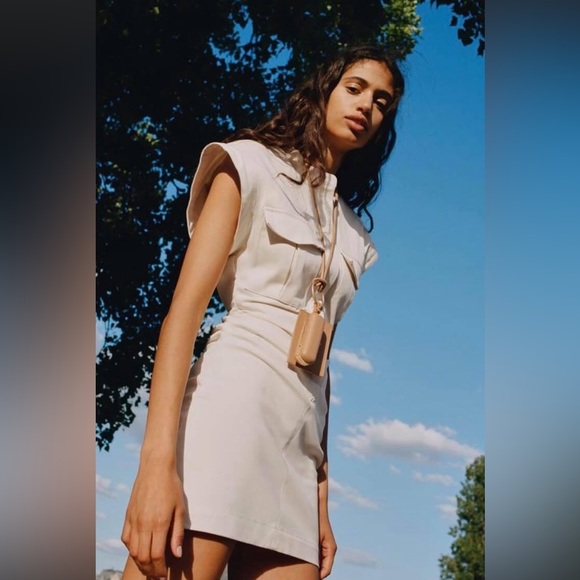 Zara darted dress mini dress with pockets - Picture 1 of 8